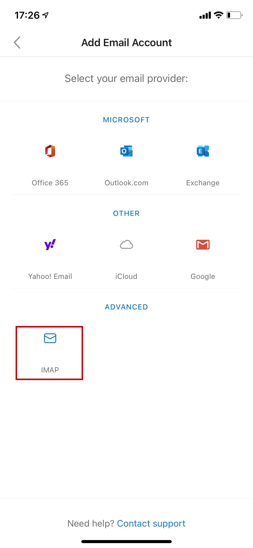 Imap - Support Services - iPhone & iPad Email Setup Guide