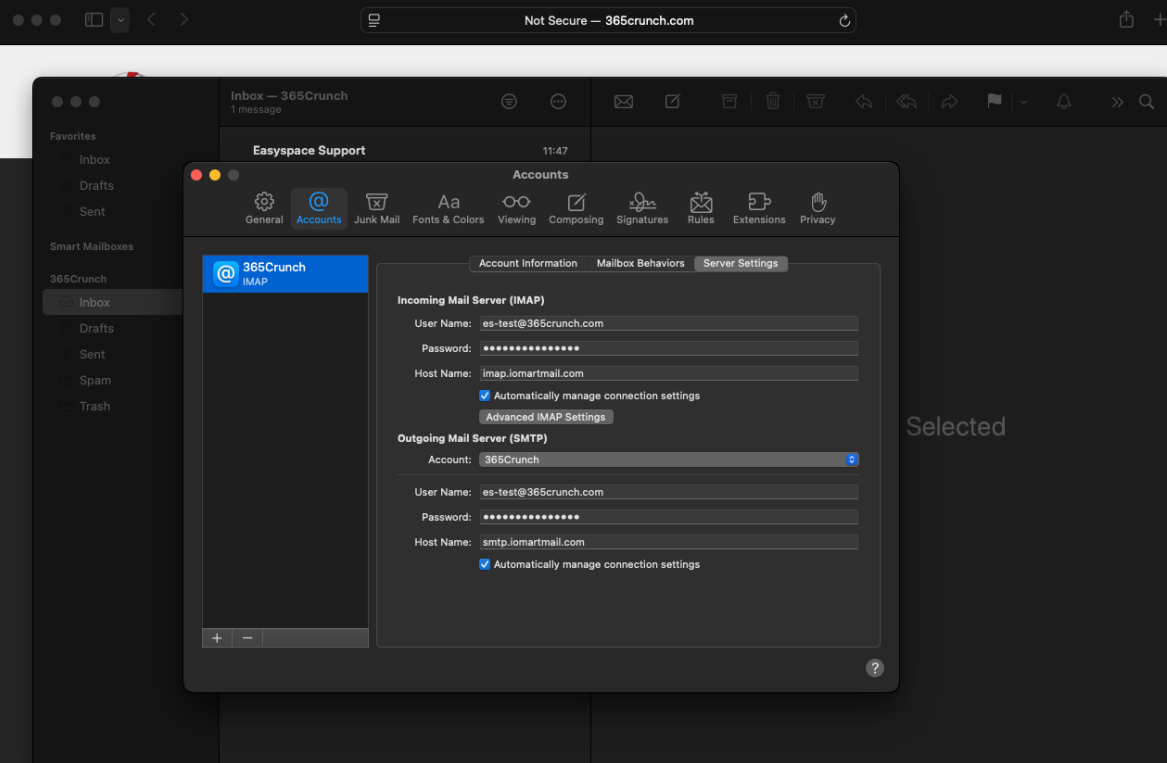 Server Settings Screenshot